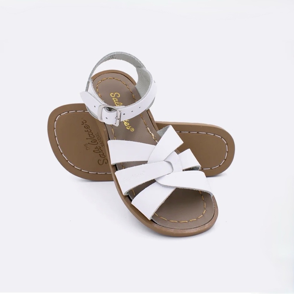 NIB White Salt Water Sandals Children’s Size 3 / Women’s Size 5 Sun-San